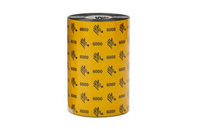Zebra 6000 High-Performance Industrial Wax Ribbon | 06000BK110450-CASE