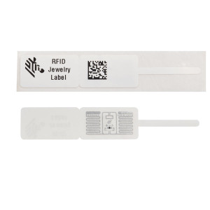 Zebra 3" x 0.55" Z-Ultimate 2000T Jewelry Loop RFID Label | For Industrial and Desktop Printers | Case of 2 Rolls -  1,500 Labels per Roll | 10038478-CASE