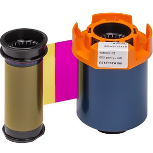 Evolis YMCK-K Retransfer Technology Color Ribbon | For Agilia Card Printers | RT5F102A100-ROLL