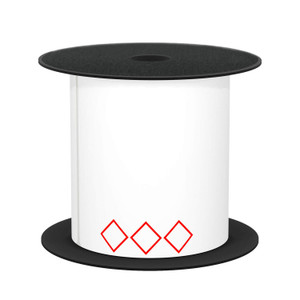Brother 3" x 4.5" Thermal Transfer GHS 3 Diamonds White Label | For Desktop Safety Printers | Case of 1 Roll - 200 Labels per Roll | BMSLT34GHS3V2