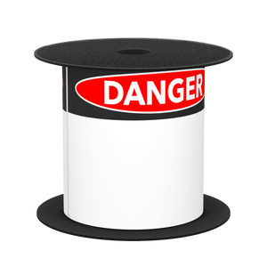 Brother 3" x 5" Thermal Transfer ANSI/OSHA Danger Vinyl Label | For Desktop Safety Printers | Case of 1 Roll - 200 Labels per Roll | BMSLT35DANGA