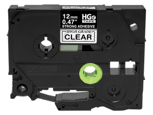 Brother 0.47" x 26.2' Clear Extra-Strength Laminated Tape | For P-Touch Printers | Case of 5 Rolls | HGeS1315PK