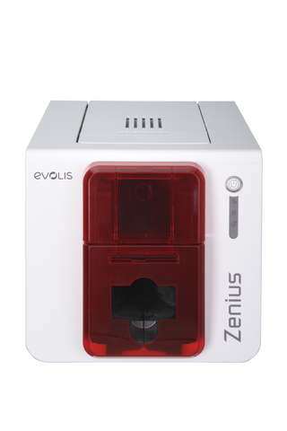 Various Evolis printer models showing different card printing configurations and capabilities