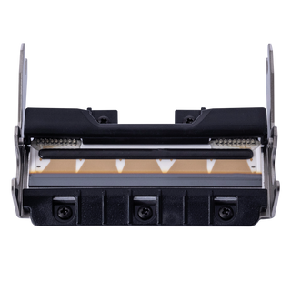 Close-up of Brother P-Touch label printer accessories including TZe tape cartridges, RFID labels, and a portable label printer on a desk