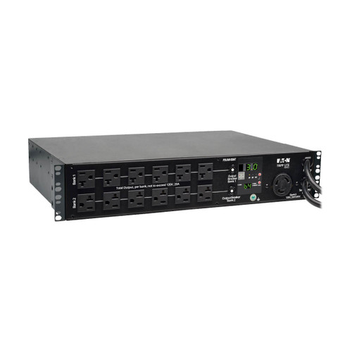 Eaton Tripp Lite PDUMH30AT 2.9kW Local Metered Automatic Transfer Switch PDU | 24 5-15/20R & 1 L5-30R Outlets | 2U Rack-Mount
 | PDUMH30AT