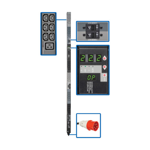 Eaton Tripp Lite PDU3XMV6G32 23kW 42-Outlet Local Metered PDU 0U Vertical
 | PDU3XMV6G32