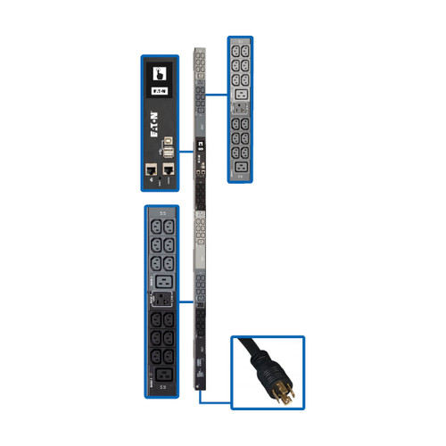 Eaton Tripp Lite PDU3EVN6L2120 5.8kW 45-Outlet 3-Phase Monitored PDU 0U Vertical
 | PDU3EVN6L2120
