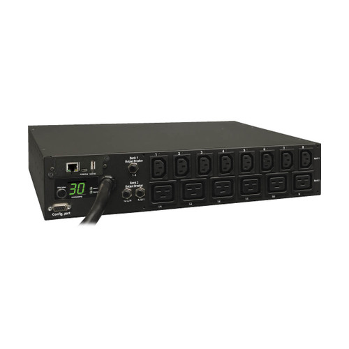 Eaton Tripp Lite PDUMH30HV19NET 5.5kW Switched PDU | 14 Outlets (8 C13 & 6 C19) | L6-30P Input | 15 ft Cord | 2U Rack-Mount
 | PDUMH30HV19NET