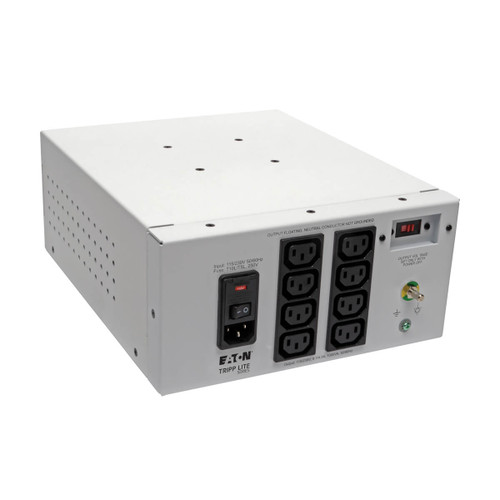 Eaton Tripp Lite IS1000HGDV 1000W Dual-Voltage 60601-1 Medical-Grade Isolation Transformer | C14 Inlet, 8 C13 Outlets
 | IS1000HGDV