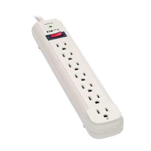 Eaton Tripp Lite TLP725 1080 Joules 7-Outlet Surge Protector | 25 ft Cord | Light Gray
 | TLP725