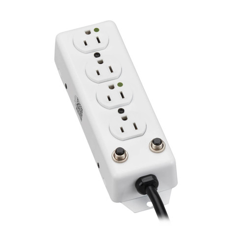 Eaton Tripp Lite PS-410-HGOEMCC 4-Outlet | 1800W | UL 1363A Medical-Grade Power Strip | 3 ft Coiled Cord | Antimicrobial
 | PS-410-HGOEMCC