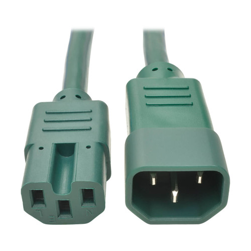 Eaton Tripp Lite P018-003-AGN 15A 3 ft C14 to C15 Power Cable | Green
 | P018-003-AGN