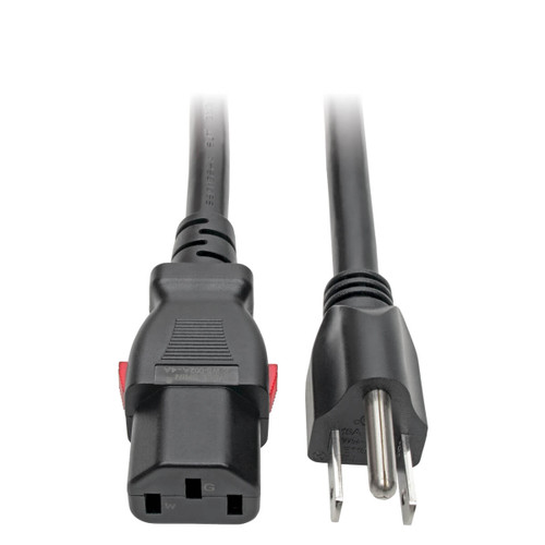 Eaton Tripp Lite P007-L06 6 ft 15A Computer Power Cord | Locking C13 NEMA 5-15P
 | P007-L06