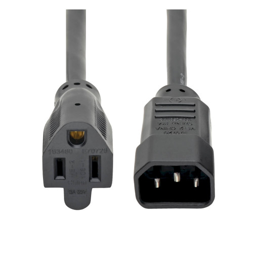 Eaton Tripp Lite P002-002-10A 10A NEMA 5-15R to C14 Power Cable 2 ft Black
 | P002-002-10A