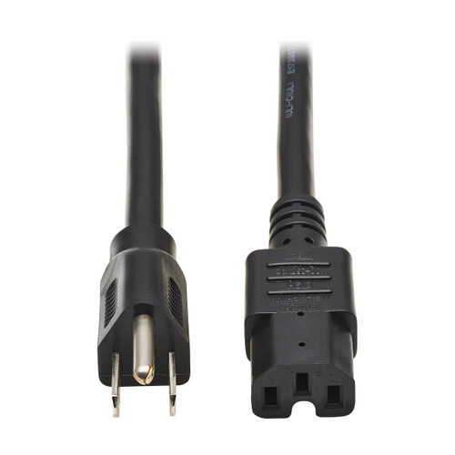 Eaton Tripp Lite P019-004 15A 4 ft NEMA 5-15P to C15 Power Cable | Heavy-Duty, Black
 | P019-004