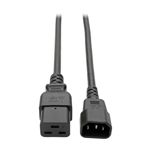 Eaton Tripp Lite P037-002 15A 2 ft C14 to C21 Heavy-Duty Power Cord Black
 | P037-002