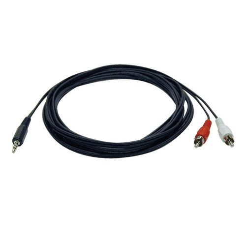 Eaton Tripp Lite P314-006 6 ft 3.5mm Male to 2x RCA Male Audio Y Splitter Cable Black
 | P314-006