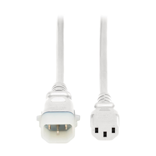 Eaton Tripp Lite P005-E03-AWH-6 15A 3 ft C13 to P-Lock C14 PDU Power Cord | 6 Pack, White
 | P005-E03-AWH-6