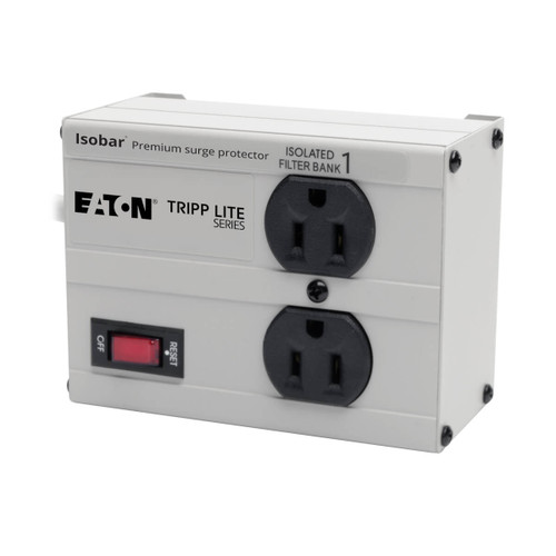 Eaton Tripp Lite ISOBAR2-6 1410 Joules 2-Outlet Surge Protector | Metal Housing
 | ISOBAR2-6