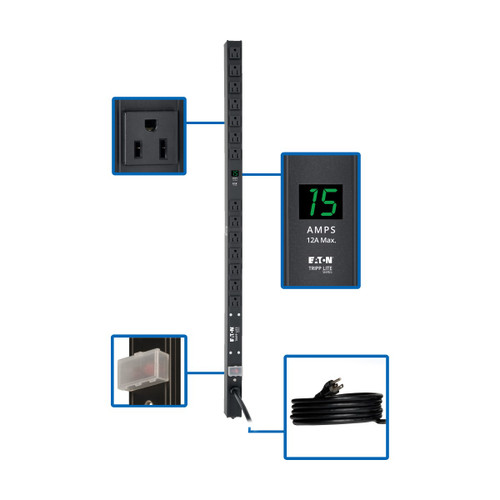 Eaton Tripp Lite PDUMV15-36 1.5kW Single-Phase Local Metered PDU 0U Vertical
 | PDUMV15-36
