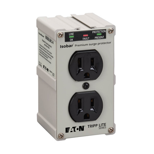 Eaton Tripp Lite ISOBLOK2-0 1410 Joules 2-Outlet Surge Protector | Direct Plug-In
 | ISOBLOK2-0