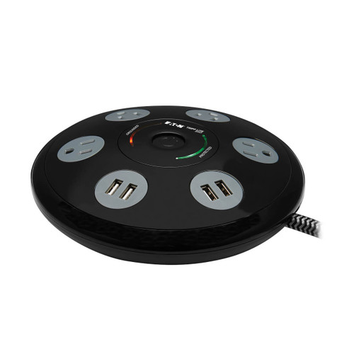 Eaton Tripp Lite TLP406USBUFO 1800 Joules 4-Outlet | 4-Port USB Surge Protector Black
 | TLP406USBUFO