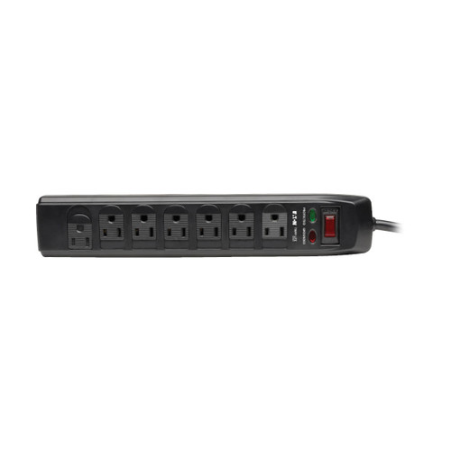 Eaton Tripp Lite TLP706TELC 1440 Joules 7-Outlet Surge Protector | 6 ft Cord | Phone Line Protection
 | TLP706TELC