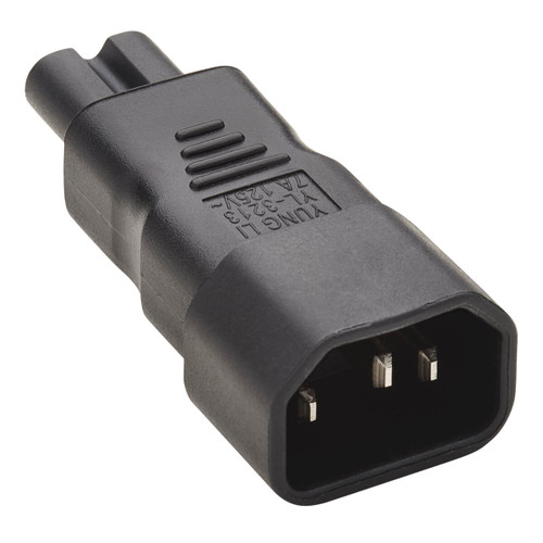 Eaton Tripp Lite P016-000 7A | 125V C14 to C7 Power Cord Adapter | Black
 | P016-000