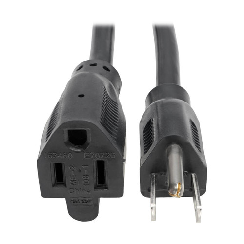 Eaton Tripp Lite P024-010 10 ft 15A 14AWG Power Extension Cord NEMA 5-15P to NEMA 5-15R Black
 | P024-010