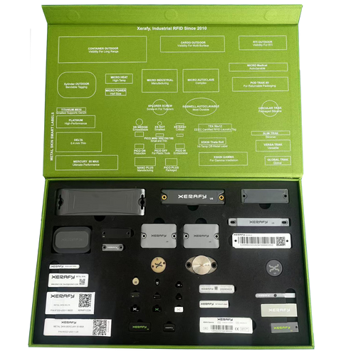 Xerafy Portfolio RFID Tag Sample Box | 5th Generation | XSK-US100-BOX5/XSK-EU100-BOX5
