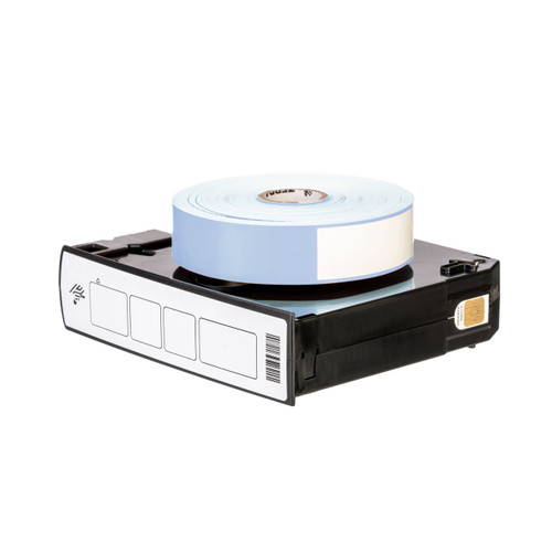 Zebra 1" x 11" Z-Band Direct Blue Wristband Cartridge | For Cartridge Printers | 10006995-2K-CASE