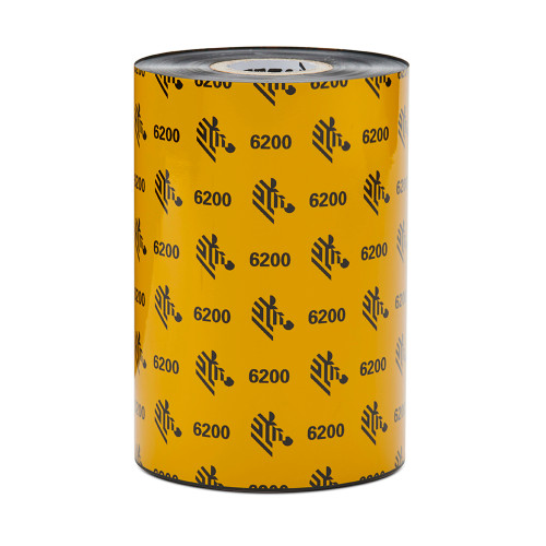 Zebra 3.27" x 1476' 6200 Industrial Resin Ribbon | Case of 6 Rolls | 06200BK08345-CASE Zebra 3.27" x 1476' 6200 Industrial Resin Ribbon | Case of 6 Rolls | 06200BK08345-CASE