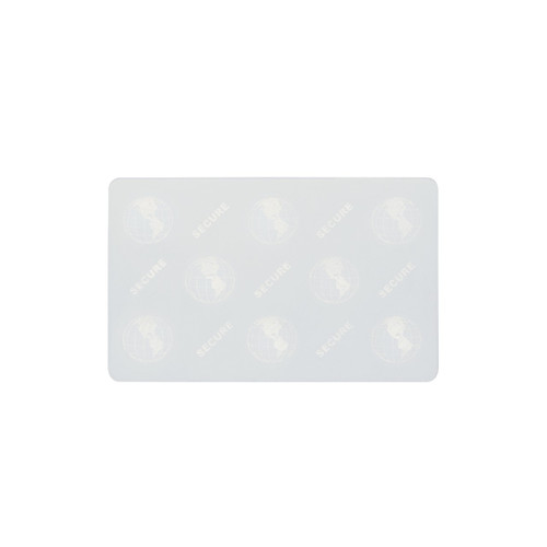 Zebra Premier Plus White Composite Cards with Embedded Globe Hologram | 30 mil | Case of 500 Cards | 104524-120-CASE