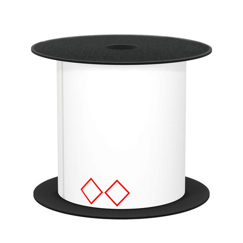 Brother 3" x 4.5" Thermal Transfer GHS 2 Diamonds White Label | For Desktop Safety Printers | Case of 1 Roll - 200 Labels per Roll | BMSLT34GHS2V2