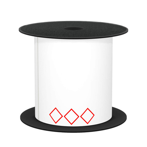 Brother 3" x 4.5" Thermal Transfer GHS 3 Diamonds White Label | For Desktop Safety Printers | Case of 1 Roll - 200 Labels per Roll | BMSLT34GHS3V2