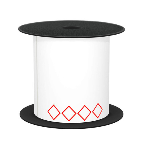Brother 3" x 4.5" Thermal Transfer GHS 4 Diamonds White Label | For Desktop Safety Printers | Case of 1 Roll - 200 Labels per Roll | BMSLT34GHS4V2