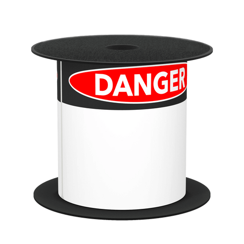 Brother 4" x 6" ANSI/OSHA Danger 1.125" Black Header White Vinyl Label | For Desktop Safety Printers | Case of 1 Roll - 200 Labels per Roll | BMSLT46DANGA
