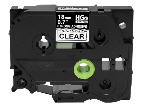 Brother 0.7" x 26.2' High-Performance Clear Tape | For P-Touch Printers | Case of 5 Rolls | HGeS1415PK