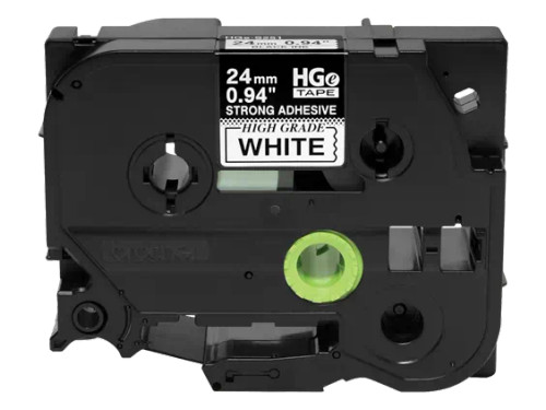 Brother 0.94" x 26.2' HG Extra-Strength White Adhesive Tape | For P-Touch Printers | Case of 5 Rolls | HGeS2515PK