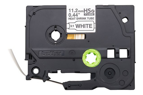 Brother 0.44" x 4.9' Black on White Heat Shrink Tube | For P-Touch Printers | Case of 6 Rolls | HSE231EG