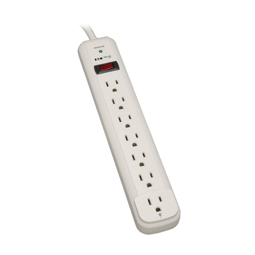 Eaton Tripp Lite TLP712 1080 Joules 7-Outlet Surge Protector | Light Gray Housing | TLP712