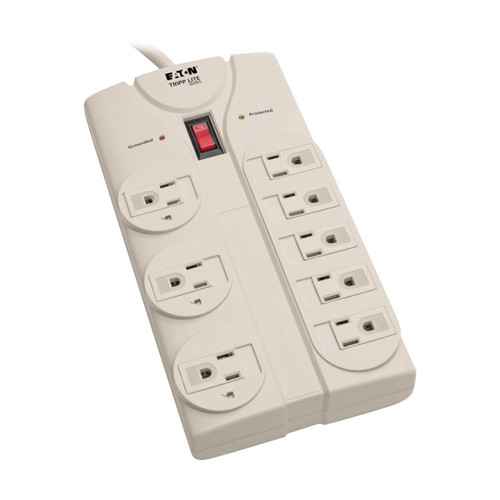 Eaton Tripp Lite TLP808 1440 Joules 8-Outlet Light Gray Surge Protector | TLP808