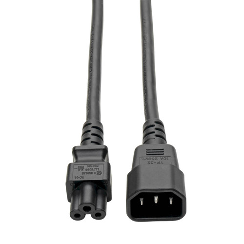 Eaton Tripp Lite P014-06N 7A 6 in. C14 to C5 Laptop Power Adapter Cord Black | P014-06N