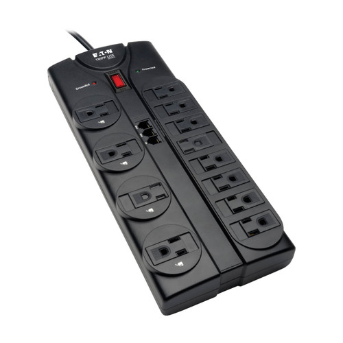 Eaton Tripp Lite TLP1208TEL 2160 Joules 12-Outlet Surge Protector with Tel/Modem Protection | TLP1208TEL