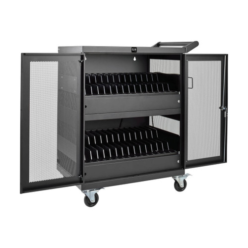 Eaton Tripp Lite CSC32AC 32-Port AC Charging Cart | Wall-Mount Option | Black | CSC32AC