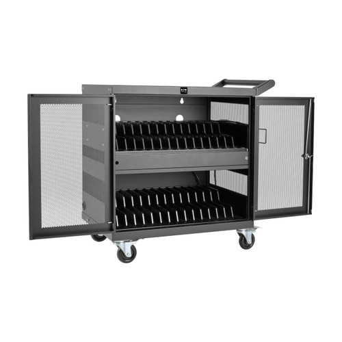 Eaton Tripp Lite CSC32USB 32-Port 2.4A USB Charging Cart | Wall-Mount Option | Black | CSC32USB