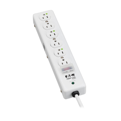 Eaton Tripp Lite SPS606HGRA 1050 Joules 6-Outlet Hospital-Grade Surge Protector | 6 ft Cord | SPS606HGRA