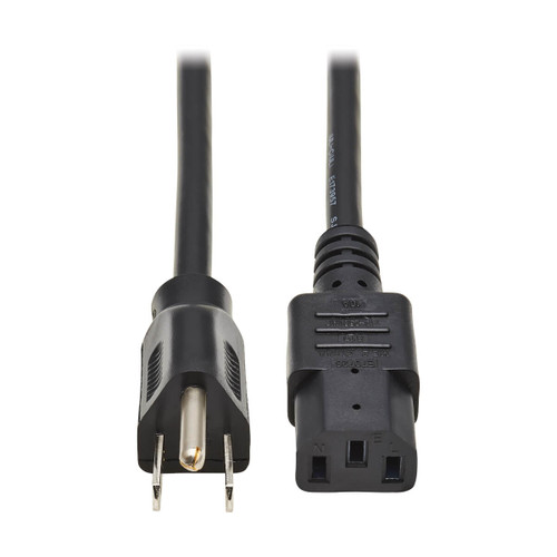Eaton Tripp Lite P006-002-13A 2 ft NEMA 5-15P to C13 13A Desktop Computer AC Power Cable Black | P006-002-13A
