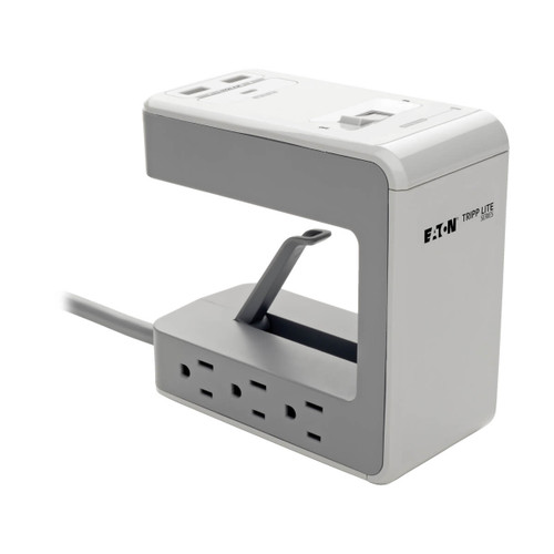 Eaton Tripp Lite TLP648USBC 1080 Joules 6-Outlet Surge Protector | 2 USB-A | 1 USB-C | 8 ft Cord | Desk Clamp | TLP648USBC