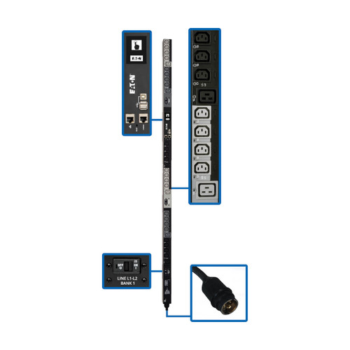 Eaton Tripp Lite PDU15NETLX 1.4kW 2-Outlet Switched Mini PDU 0U